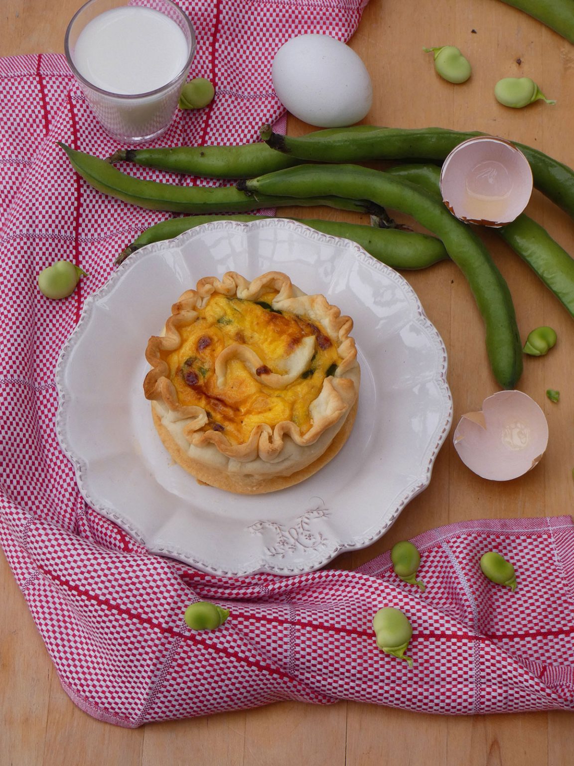 Quiche con fave pecorino e pancetta Pentole&Pennelli